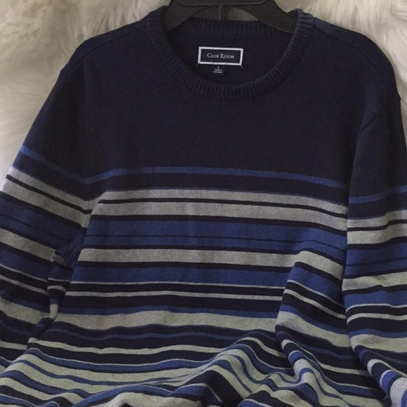 Club Room Men’s Stripe Cotton Sweater - Picture 3 of 6
